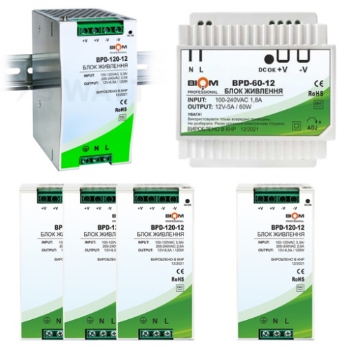 БЛОКИ ПИТАНИЯ 12V на DIN рейку