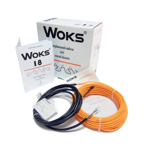 Нагревательный кабель Woks 18 (под плитку и в стяжку)