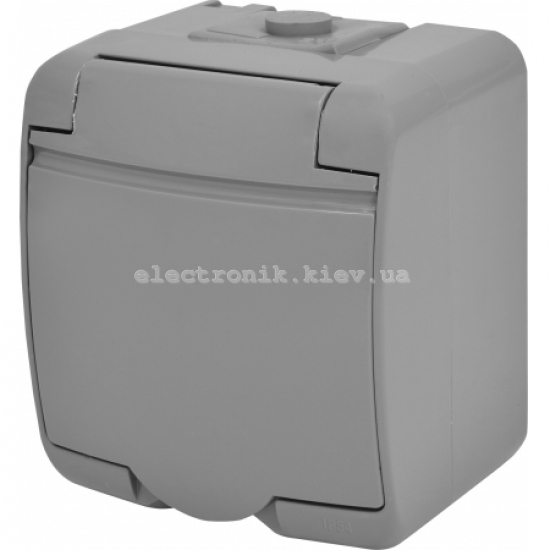 Розетка накладная, серый, IP 54 Hermetics ETI