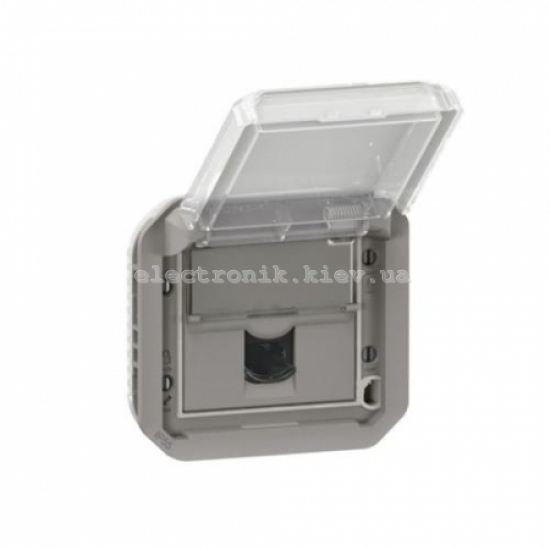 Розетка информационная RJ45 cat 6 UTP (механизм), серый, Plexo Legrand