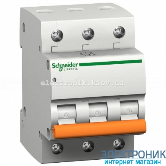 Автоматичний вимикач Schneider-Electric Домовий ВА63 3P 10A C