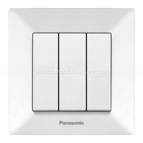 Panasonic ARKEDIA SLIM белый Выключатель тройной