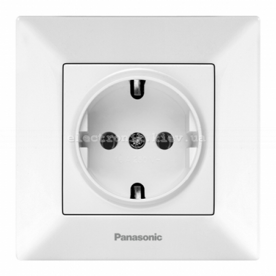 Panasonic ARKEDIA SLIM белый Розетка с заземлением