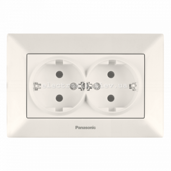 Panasonic ARKEDIA SLIM крем Розетка двойная с заземлением