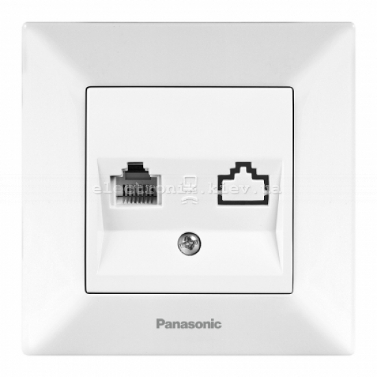 Panasonic ARKEDIA SLIM белый Розетка компьютерная (Cat 5e)