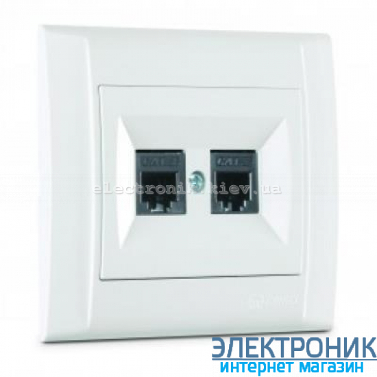 Makel Defne Белый Розетка компьютерная двойная (2 X RJ45 Cat5