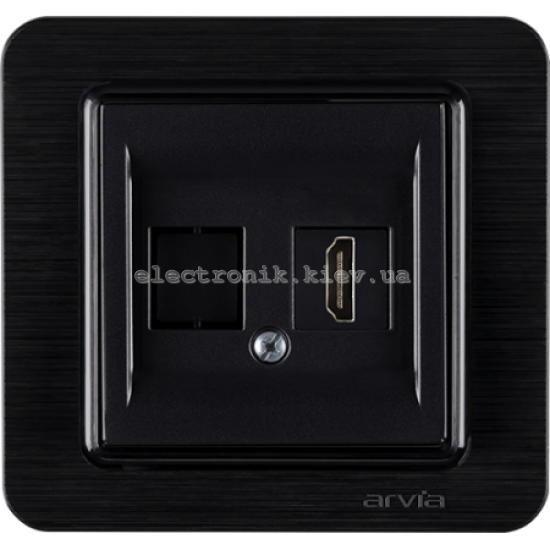 Розетка HDMI, Черный LAVIN