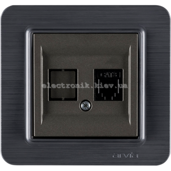 Розетка TF Cat3, Антрацит LAVIN