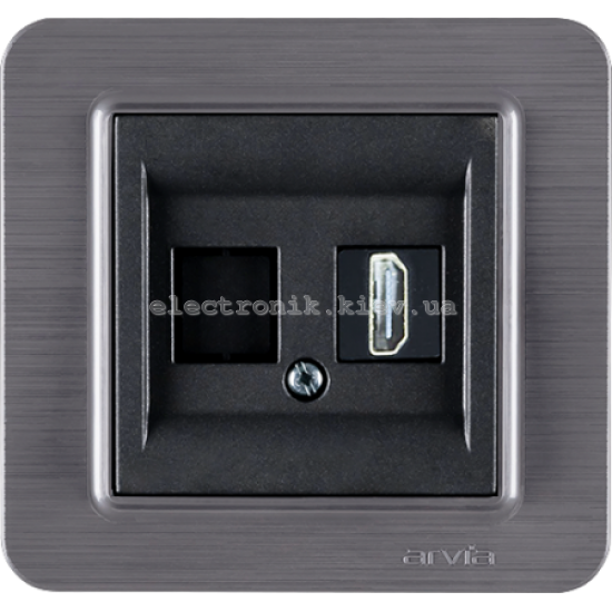 Розетка HDMI, Дымчатый LAVIN