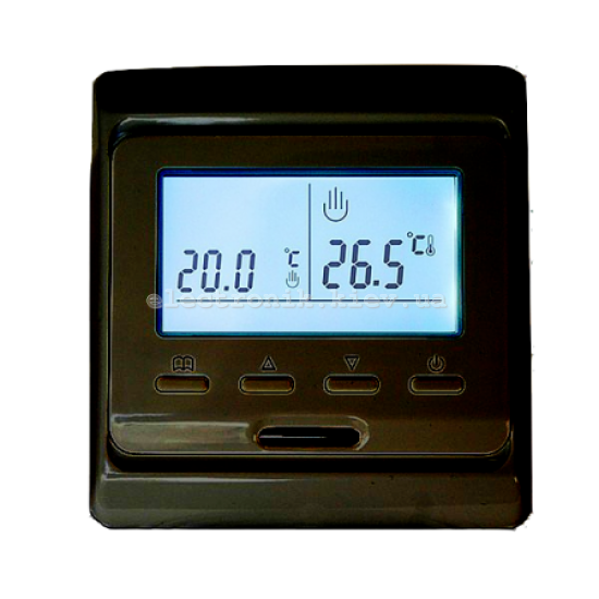 Програмований терморегулятор для теплої підлоги IN-TERM E51 чорний