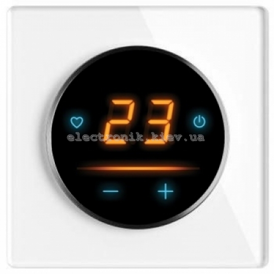Терморегулятор ONEKEYELECTRO 25 с WiFi, рамка белая, стекло