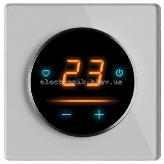 Терморегулятор ONEKEYELECTRO 25 с WiFi, рамка серая, стекло