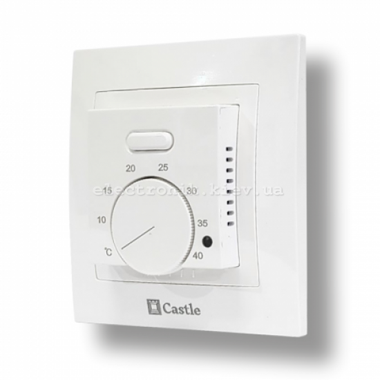 Терморегулятор для теплого пола Castle C-AC308H, с выносным датчиком, +5...+40°C, черный