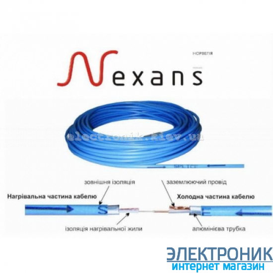 Двожильний кабель TXLP/2R 500W 2.9м²