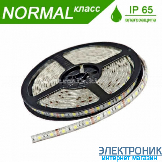 Светодиодная LED лента в силиконе (холодный свет) 9.6 вт на метр (бабина 5 метров)
