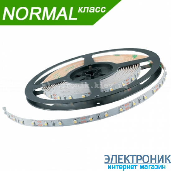 Светодиодная LED лента (холодный свет) 4.8 вт на метр (бабина 5 метров)