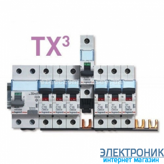 Автоматический выключатель Legrand TX3 -1P 10А, С