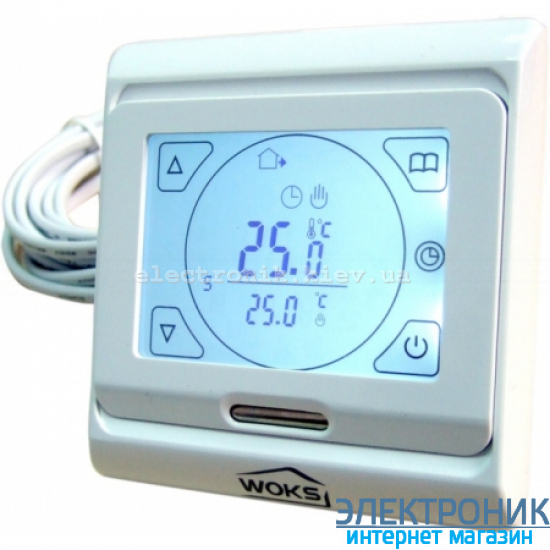 Терморегулятор Програмований для теплої підлоги сенсорний Woks M 9.716(16А)