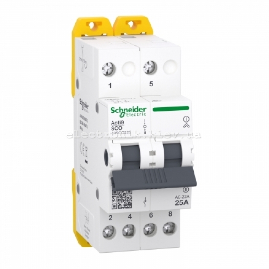 Переключатель I-0-II Acti9 iSSW, 2Р, 25A, 400/415В, Schneider Electric