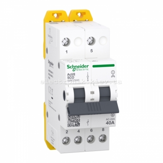 Переключатель I-0-II Acti9 iSSW, 2Р, 40A,400/415В, Schneider Electric