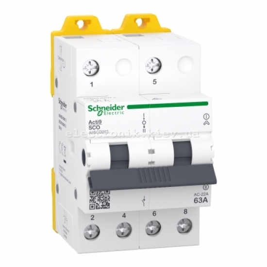 Переключатель I-0-II Acti9 iSSW, 2Р, 63A,400/415В, Schneider Electric