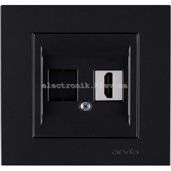 Розетка HDMI, Черная KAREN