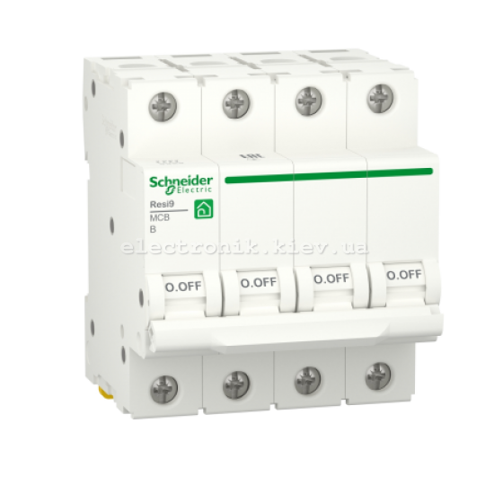 Автоматичний вимикач RESI9 Schneider Electric 25А, 4P, категорія В, 6кА