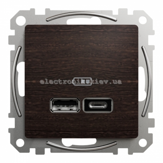 USB Розетка А+С 2,4 А колір Венге Sedna Elements