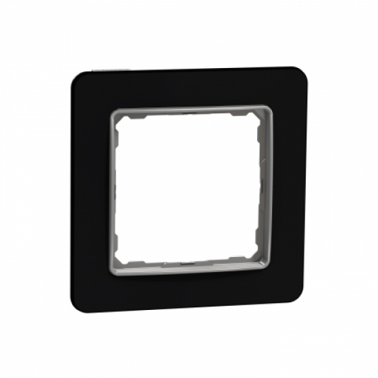 Рамк 1-пост  цвет черное стекло Sedna Elements