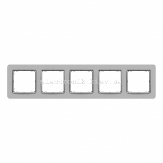 Рамка 5 постов Sedna Elements матовая серая глина