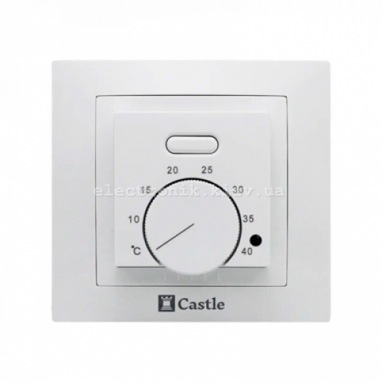 Терморегулятор для теплого пола Castle C-AC308H, с выносным датчиком, +5...+40°C, черный