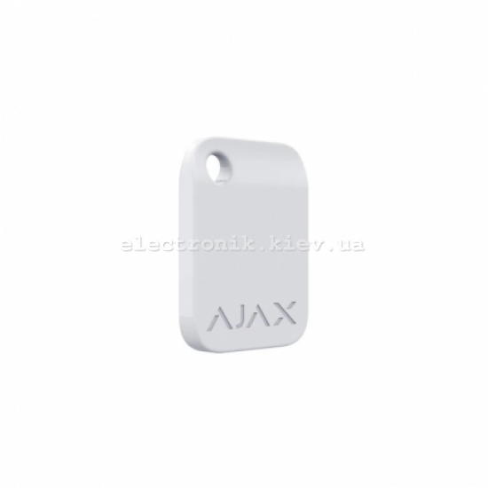 Брелок для управления охранной системой Ajax Tag белый 10 шт. Ajax Tag White