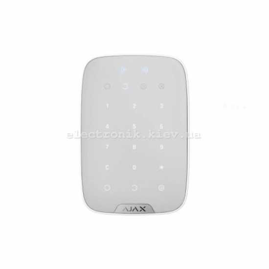Беспроводная сенсорная клавиатура Ajax KeyPad Plus White