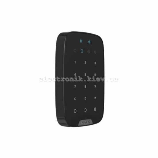 Бездротова сенсорна клавіатура Ajax KeyPad Plus Black