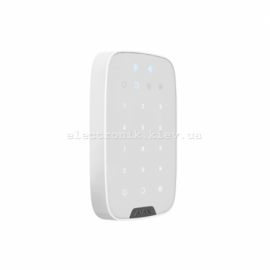 Беспроводная сенсорная клавиатура Ajax KeyPad Plus White