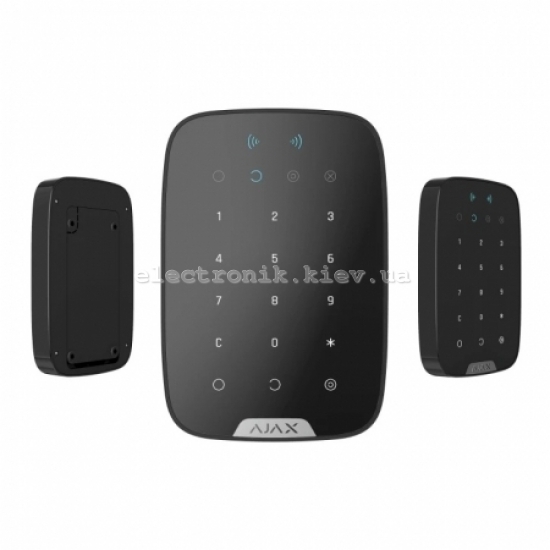 Бездротова сенсорна клавіатура Ajax KeyPad Plus Black