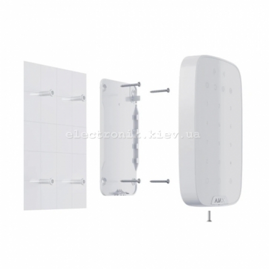 Беспроводная сенсорная клавиатура Ajax KeyPad Plus White