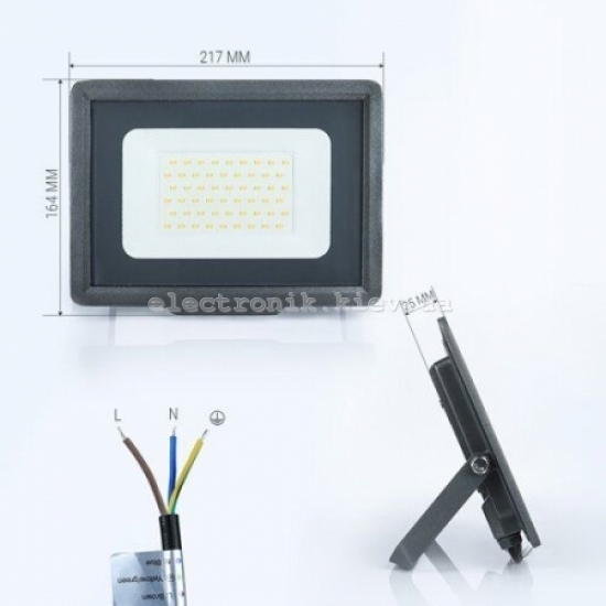Світлодіодний прожектор BIOM 50W S5-SMD-50-Slim 6200К 220V IP65