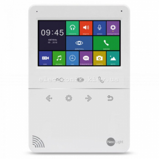 Цветной видеодомофон Neolight Tetta+ с 4,3 дюймовым экраном Белый