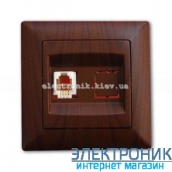 GUNSAN VISAGE орех Розетка телефонная TF