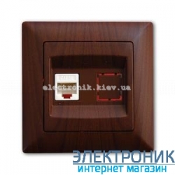 GUNSAN VISAGE орех Розетка компьютерная (cat5)