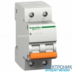 Автоматичний вимикач Schneider-Electric Домовий ВА63 1P+N 6A C