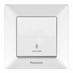 Panasonic ARKEDIA SLIM белый Выключатель проходной с подсветкой