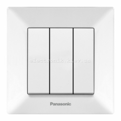 Panasonic ARKEDIA SLIM белый Выключатель тройной