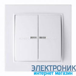 Выключатель Двухклавишный с Подсветкой THOR