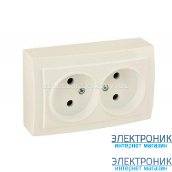Двойная Розетка Themis КРЕМ