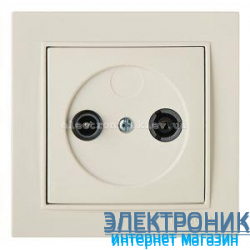 Розетка ТВ-Радио Концевая 1.5dB КРЕМ THOR