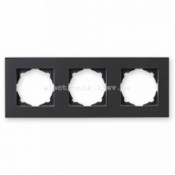 Eqona Рамка 3-я черная матовая