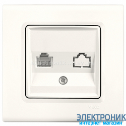 Розетка компьютерная VIKO Linnera Крем
