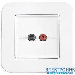 Аудиорозетка для динамиков VIKO Rollina Белая